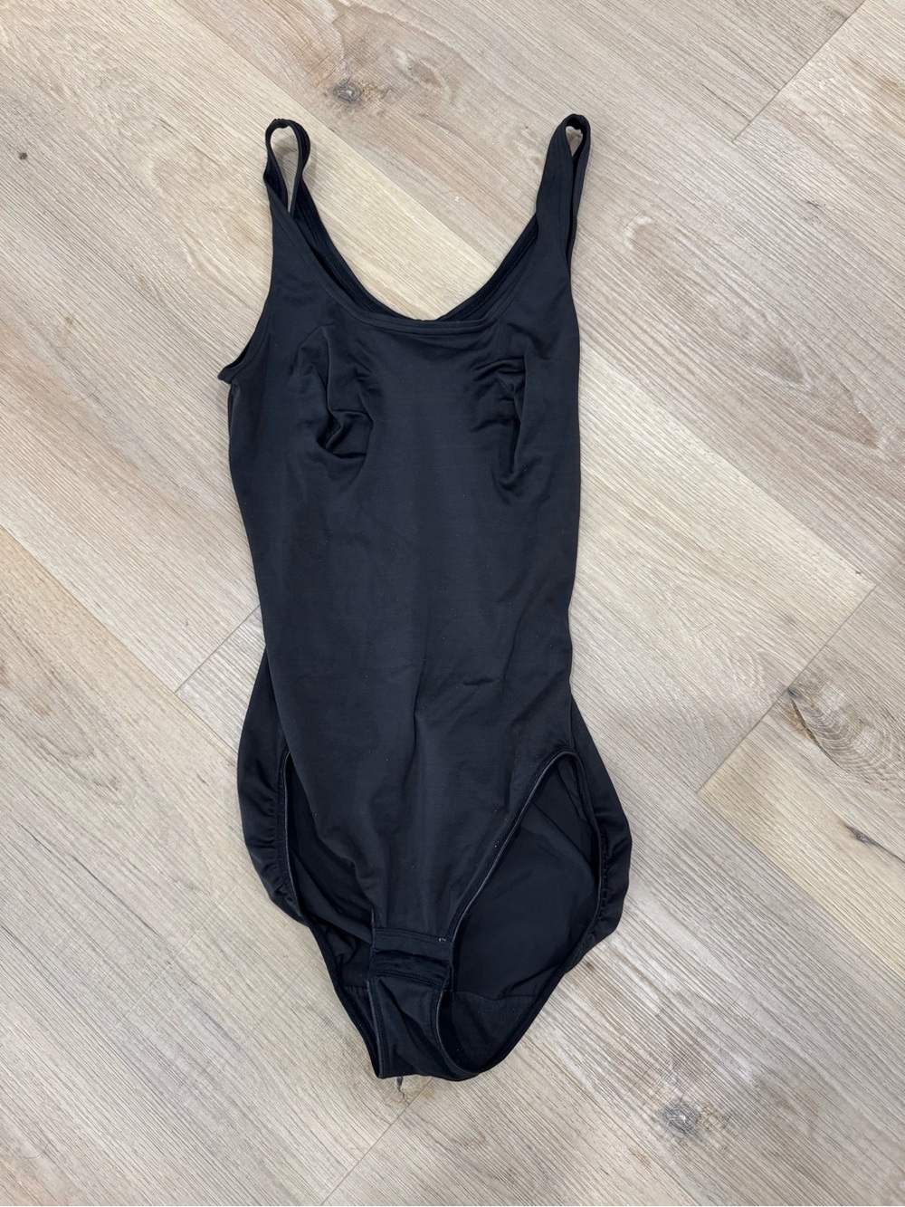 Flexees Black Scoop Neck One-Piece shapewear